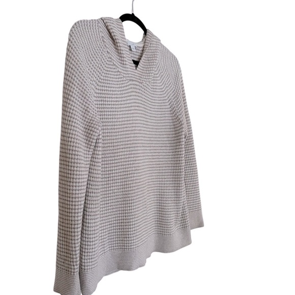 J. Jill beachy coastal lilac and cream knit hoodie sweater Small - Picture 6 of 13